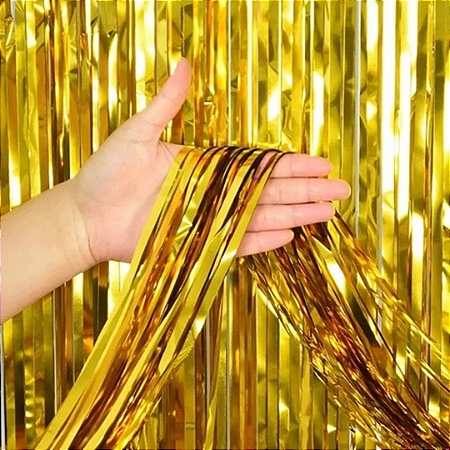 CORTINA DECORATIVA FOSCA OURO 01x02M C/1 UN CROMUS
