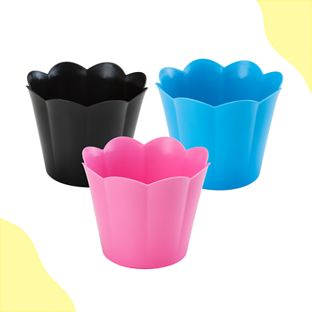CACHEPOT DE PLÁSTICO FLOR LSC TOYS