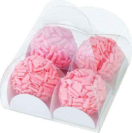 CAIXA VALISE (4 DOCES) COR CRISTAL - PCT C/ 10 UNIDADES