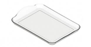 BANDEJA 20X13CM - TRANSPARENTE