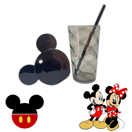 COPO 500ML - TAMPA ORELHA MASC.- PRETO