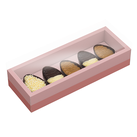 5 CX DEGUSTACAO MOLDURA 5X50G ROSE PASCOA ESSENCIAL C5318