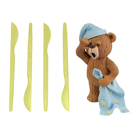 JOGO DE ESTECAS FACAS C/ 4 PÇS BLUESTAR ARTESANATO E CONFEITARIA