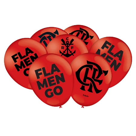 BALÃO VERMELHO FLAMENGO 2023 PCT C/25 UN FESTCOLOR