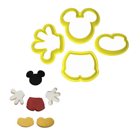 Cortador kit Mickey Ratinho c/4 peças Blue Star