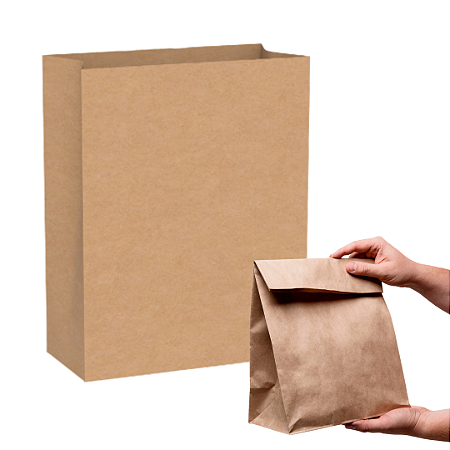 50 SACOS KRAFT LISO GG 34X30X19 FESTCOLOR
