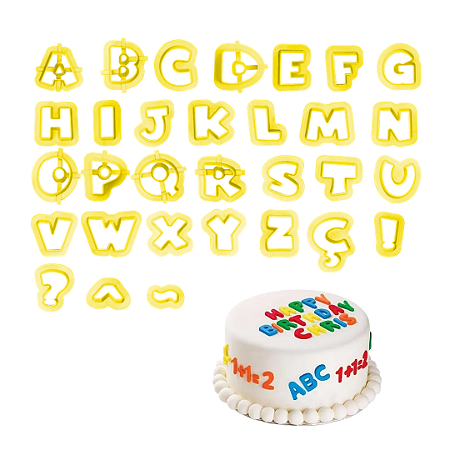 CORTADOR LETRAS 2cm C/ 38 PÇS BLUESTAR