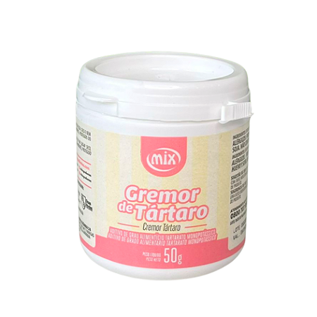 CREMOR DE TÁRTARO - ADITIVO DE GRAU ALIMENTÍCIO 50G MIX