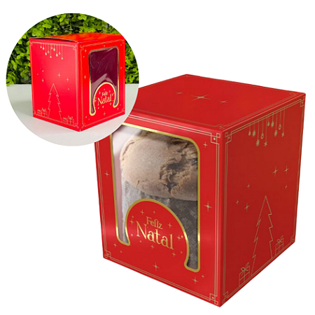 CAIXA PANETONE CLASSIC NATAL LUZ PCT C/ 10 UN C5676 IDEIA