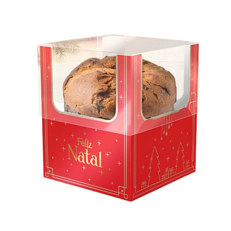 CAIXA MINI PANETONE ENCANTO NATAL LUZ PCT C/ 10 UN C5679 IDEIA