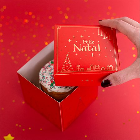 CAIXA MINI PANETONE TAMPA E FUNDO NATAL LUZ PCT C/ 10 UN C5673 IDEIA