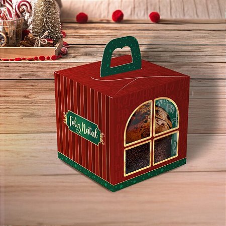 CAIXA MINI PANETONE JANELA C/ ALCA NOEL PCT C/ 10 UN C5744 IDEIA