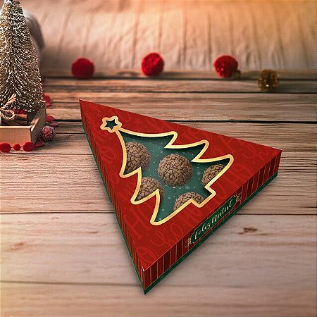 CAIXA ARVORE C/ VISOR 06 DOCES NOEL PCT C/ 10 UN C5720 IDEIA