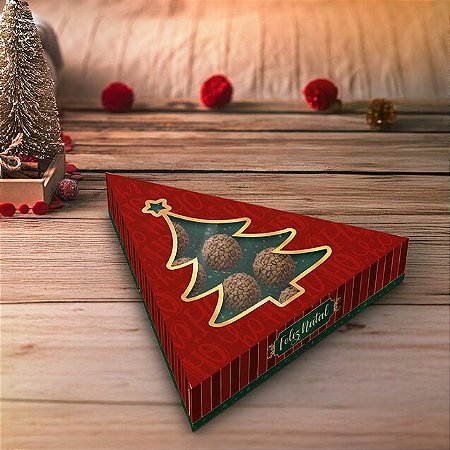 CAIXA ARVORE C/ VISOR 10 DOCES NOEL PCT C/ 10 UN C5721 IDEIA