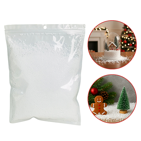 BOLINHAS DE ISOPOR PARA BALÃO C/1 UN 18G - BRANCO - PONTO DAS FESTAS