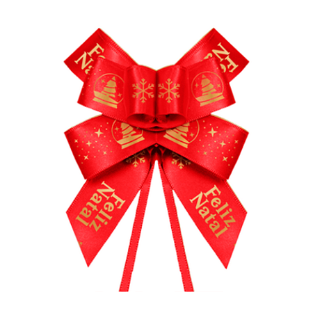 LAÇO RAPIDO VERMELHO FELIZ NATAL ELRC005H C/ 5 PROGRESSO
