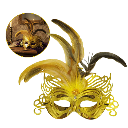 ACESSÓRIO MÁSCARA PRIMOR OURO C/1 UN CROMUS