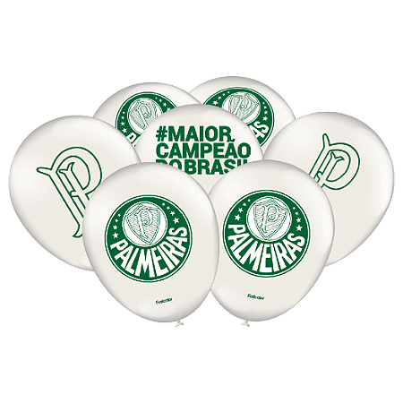 BALÃO ESPECIAL 9" BRANCO PALMEIRAS 2023 PCT C/ 25 FESTCOLOR