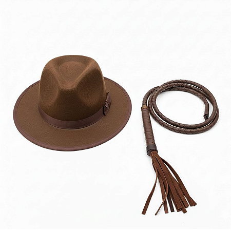 FANTASIA KIT ADEREÇOS INDIANA JONES C/2 PÇS CARNAVAL CROMUS