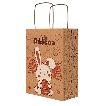 SACOLA ECO P - PASCOA COLORIR - PCT C/ 10 UNIDADES C5903