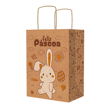 SACOLA ECO PP - PASCOA COLORIR - PCT C/ 10 UNIDADES C5902