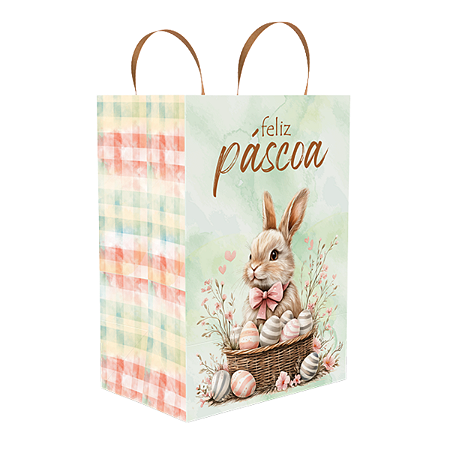 SACOLA P - PASCOA ENCANTOS - PCT C/ 10 UNIDADES C5853