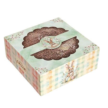 CAIXA BOLO - PASCOA ENCANTOS - PCT C/ 10 UNIDADES C5938