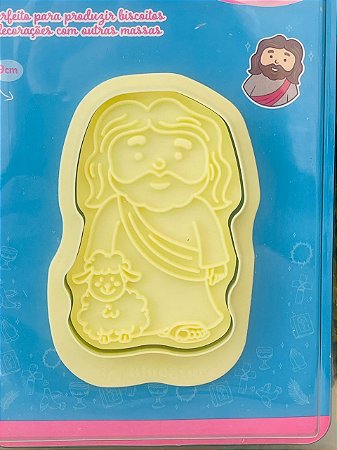 Cortador c/ Carimbo Páscoa BlueStar - Jesus e Ovelhinha