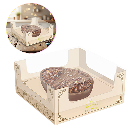 5 Caixas Para Ovo De Colher 100/150g Páscoa Luz C5779 Ideia