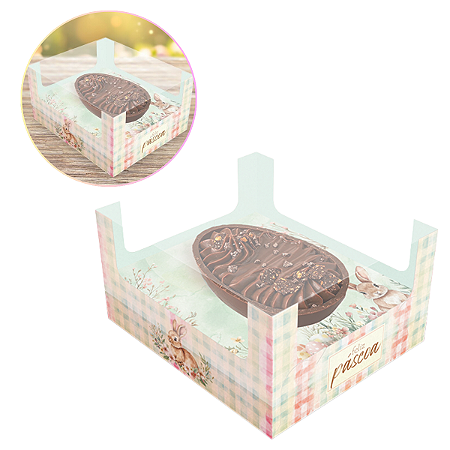 5 Caixas Para Ovo De Colher 250/350g Páscoa Encantos C5795 Ideia