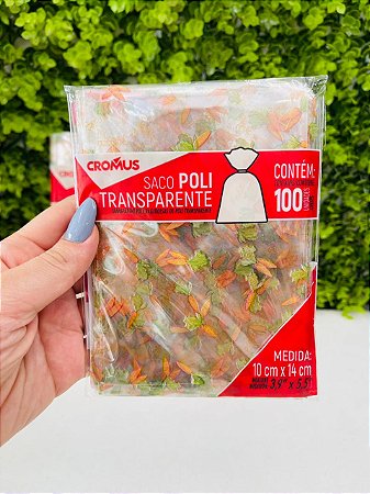 Saco Transparente Cenourinha 10X14cm Pct c/100un Cromus