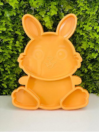 Bandeja Petisqueira Coelho Laranja Claro Páscoa Festplastik