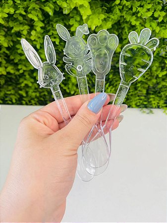 12 Colheres De Páscoa Cristal Páscoa Festplastik