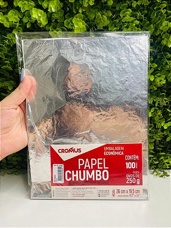 Papel Chumbo Prata Páscoa 26x19,5 Pct c//100un Cromus
