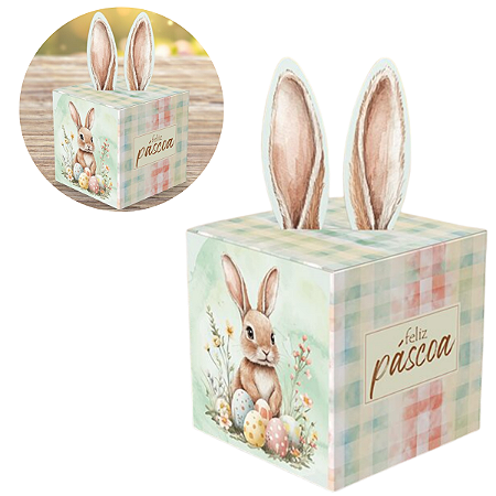 10 Caixas Pop Up Orelhas Kids Páscoa Encantos C5940 Ideia