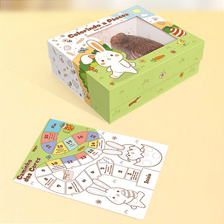 5 Caixas Mini Confeiteiro Com Visor Jogo Páscoa Colorir C5890 Ideia