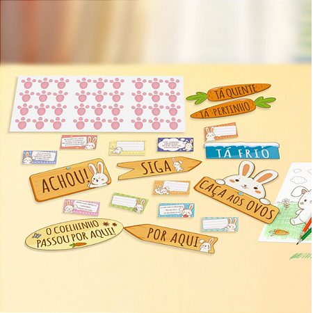 Kit Caça Aos Ovos Páscoa Colorir C5948 Ideia