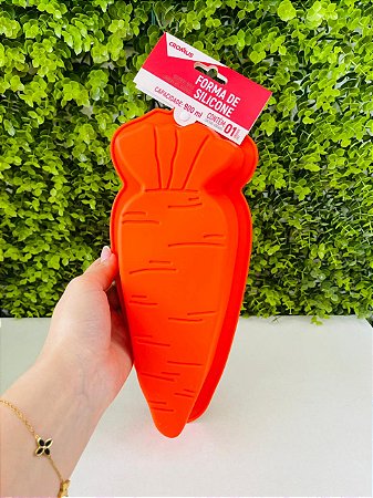 Forma Silicone Cenoura Laranja 900ml Cromus 1095375