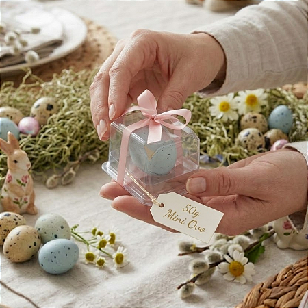 Porta Mini Ovo de Páscoa 50gr Cristal c/ 10un Flip