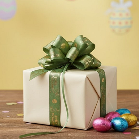 Laço Cetim 22cm Verde Cor 008 Feliz Páscoa ELRC005H Progresso