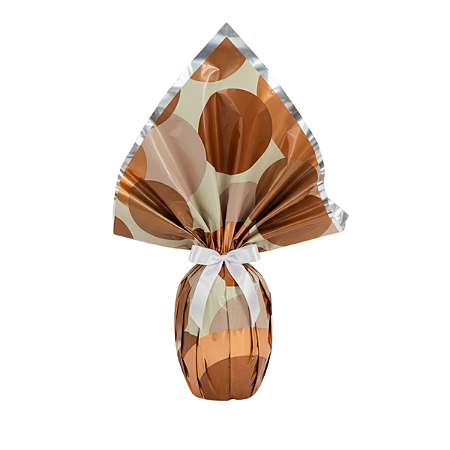 25 Saco p/ Ovo Pratik 35cmx35cm 250/350g Páscoa Albano - Chic Marrom/Bronze
