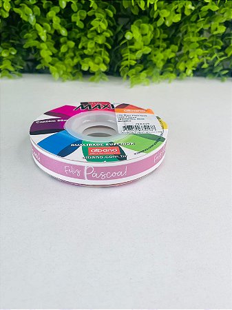Fita Maxi Paperlook Feliz Pascoa 16mmx50m Albano - Rose Metalico