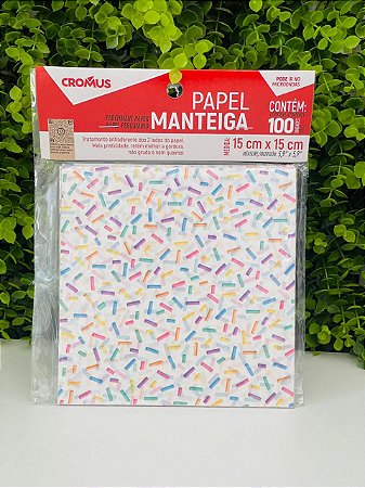Papel Manteiga Granulado 15x15 Pct C/100un Cromus 12100205