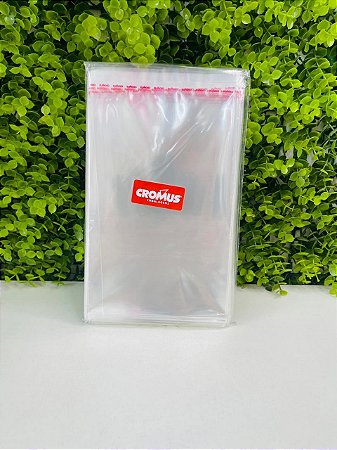 Saco Adesivado Transparente 10x15+3 Aba Pct C/100un Cromus 051716