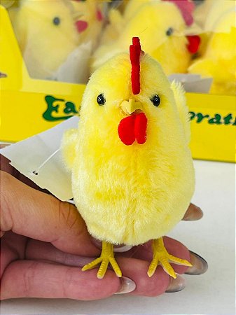 Pintinho Decorativo Display Amarelo 9cm C/1un Cromus 1067921