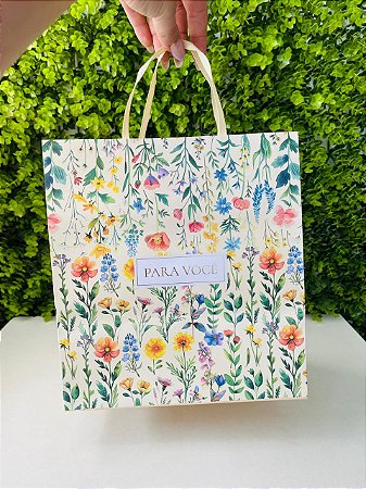 10 Sacolas Atelier Das Flores Presente Embalagem C6000 Ideia