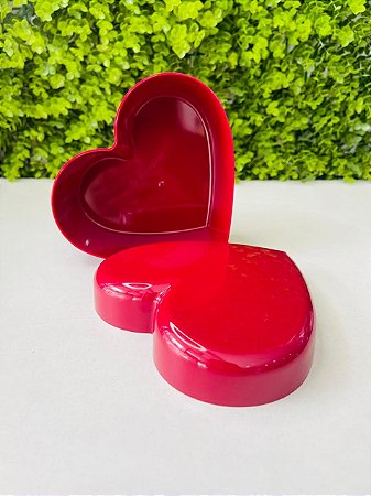 Cake Box Coração C/ Tampa Alta 750ML (Vermelho Marsala) - Blue Star