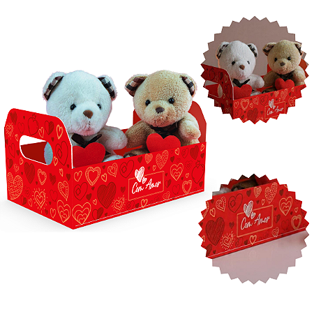 10 Cestas Caixote M Amor Em Caixa Presente Dia Dos Namorados Mães Chocolate Pelúcia Flores C5966 Ideia