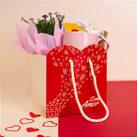 10 Sacolas Especial Suspiros De Amor Presente Dia Dos Namorados Mães Flores Chocolate C5986 Ideia