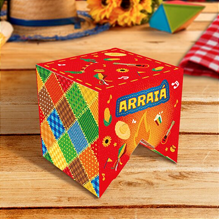 10 Caixas Bandeirola Nosso Arraiá Embalagem Decoração Mesa Festa Junina Lembrancinhas C6020 Ideia
